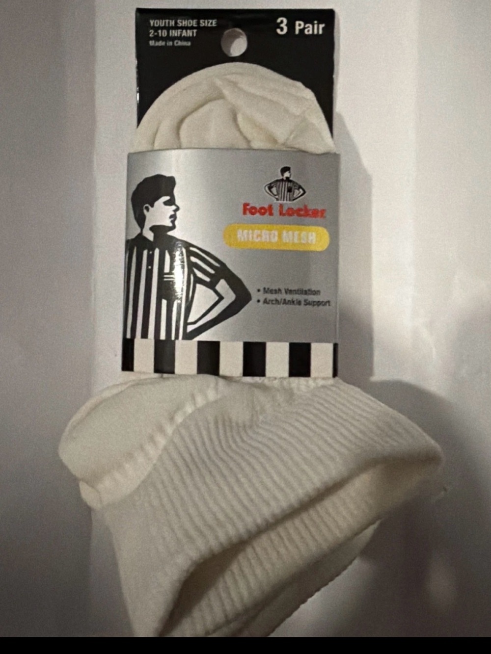 Foot Locker Micro Mesh Quarter Socks 28839 White Infant 2-10/ 3 Pairs